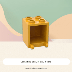 Container, Box 2 x 2 x 2 #4345 - 191-Bright Light Orange