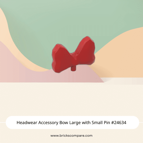 Headwear Accessory Bow Large with Small Pin #24634 - 21-Red