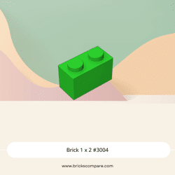 Brick 1 x 2 #3004 - 37-Bright Green