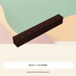 Brick 1 x 8 #3008 - 308-Dark Brown