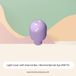 Light Cover with Internal Bar / Bionicle Barraki Eye #58176 - 325-Lavender