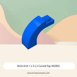 Brick Arch 1 x 3 x 2 Curved Top #92903 - 23-Blue
