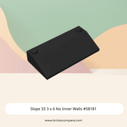 Slope 33 3 x 6 No Inner Walls #58181 - 26-Black
