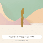 Weapon Sword with Jagged Edges #11439 - 297-Pearl Gold