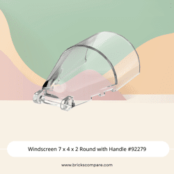 Windscreen 7 x 4 x 2 Round with Handle #92279 - 40-Trans-Clear