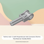 Technic Axle 1.5 with Perpendicular Axle Connector (Technic Pole Reverser Handle) #6553 - 194-Light Bluish Gray