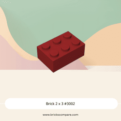 Brick 2 x 3 #3002 - 154-Dark Red
