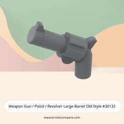 Weapon Gun / Pistol / Revolver Large Barrel Old Style #30132 - 199-Dark Bluish Gray