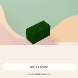 Brick 1 x 2 #3004 - 141-Dark Green