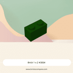Brick 1 x 2 #3004 - 141-Dark Green