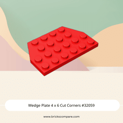 Wedge Plate 4 x 6 Cut Corners #32059 - 21-Red