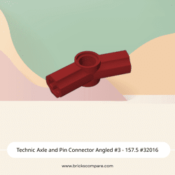 Technic Axle and Pin Connector Angled #3 - 157.5 #32016 - 154-Dark Red
