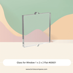 Glass for Window 1 x 2 x 2 Flat #60601  - 40-Trans-Clear
