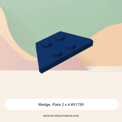 Wedge, Plate 2 x 4 #51739 - 140-Dark Blue