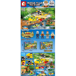 SEMBO 603030 Doomsday Rescue: Rainforest Helicopter Rescue