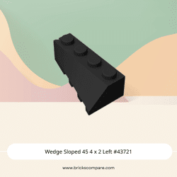 Wedge Sloped 45 4 x 2 Left #43721 - 26-Black