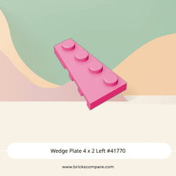 Wedge Plate 4 x 2 Left #41770 - 221-Dark Pink