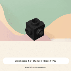 Brick Special 1 x 1 Studs on 4 Sides #4733 - 26-Black