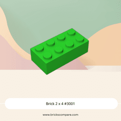 Brick 2 x 4 #3001 - 37-Bright Green