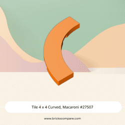 Tile 4 x 4 Curved, Macaroni #27507 - 106-Orange