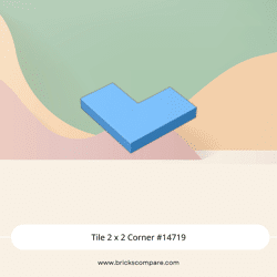 Tile 2 x 2 Corner #14719 - 102-Medium Blue