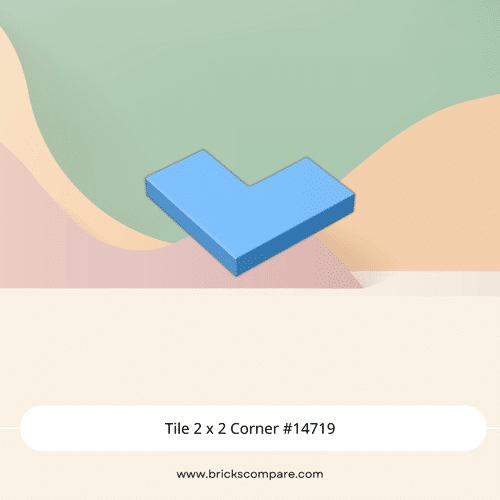 Tile 2 x 2 Corner #14719 - 102-Medium Blue