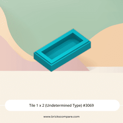 Tile 1 x 2 (Undetermined Type) #3069 - 107-Dark Turquoise