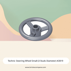 Technic Steering Wheel Small (3 Studs Diameter) #2819 - 315-Flat Silver
