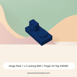 Hinge Plate 1 x 2 Locking With 1 Finger On Top #30383 - 140-Dark Blue