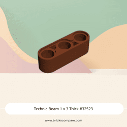 Technic Beam 1 x 3 Thick #32523 - 192-Reddish Brown