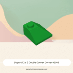 Slope 45 2 x 2 Double Convex Corner #3045 - 28-Green