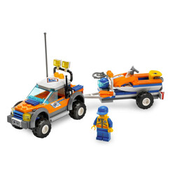 Lego 7737 Coast Guard: Coast Guard Four-Wheel Trailer