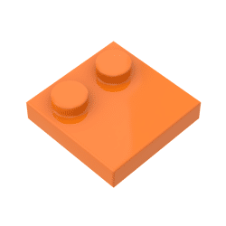 Plate Special 2 x 2 with Only 2 studs #33909  - 106-Orange