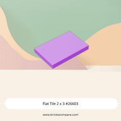 Flat Tile 2 x 3 #26603 - 324-Medium Lavender