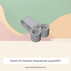 Technic Pin Connector Perpendicular Long #32557 - 194-Light Bluish Gray
