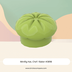 Minifig Hat, Chef / Baker #3898 - 119-Lime