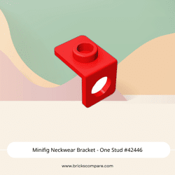 Minifig Neckwear Bracket - One Stud #42446 - 21-Red