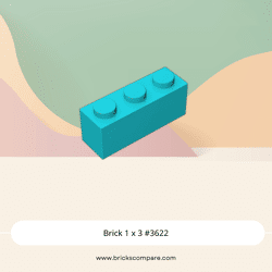 Brick 1 x 3 #3622 - 322-Medium Azure