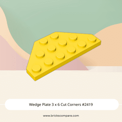 Wedge Plate 3 x 6 Cut Corners #2419 - 24-Yellow