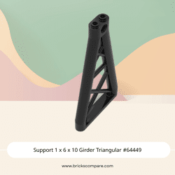 Support 1 x 6 x 10 Girder Triangular #64449 - 26-Black