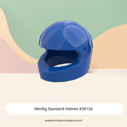 Minifig Standard Helmet #30124 - 23-Blue