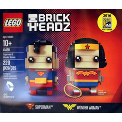 DECOOL / JiSi 6804 Brick Headz: Superman and Wonder Woman
