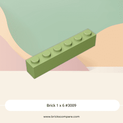 Brick 1 x 6 #3009 - 330-Olive Green