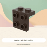 Bracket 1 x 2 - 2 x 2 #44728  - 308-Dark Brown