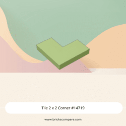 Tile 2 x 2 Corner #14719 - 330-Olive Green
