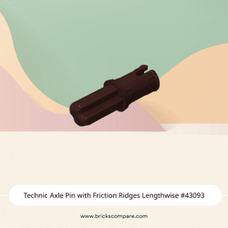 Technic Axle Pin with Friction Ridges Lengthwise #43093  - 308-Dark Brown