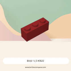 Brick 1 x 3 #3622 - 154-Dark Red
