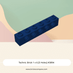 Technic Brick 1 x 6 [5 Holes] #3894 - 140-Dark Blue