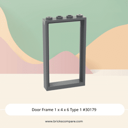 Door Frame 1 x 4 x 6 Type 1 #30179 - 199-Dark Bluish Gray