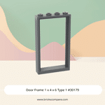 Door Frame 1 x 4 x 6 Type 1 #30179 - 199-Dark Bluish Gray